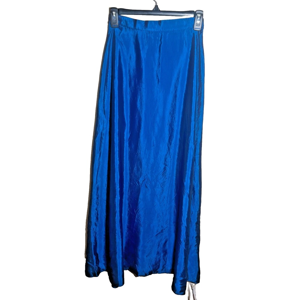 Vintage 80's Roberta Woman's Formal Skirt Blue Size 5-6 Fairy NYW ‎ Prom Satin